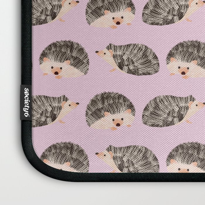 Hedgehog Rose Pink Laptop Sleeve Gallery Image 3