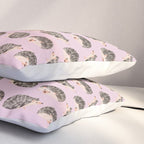 Hedgehog Rose Pink Pillow Sham Gallery Image 3