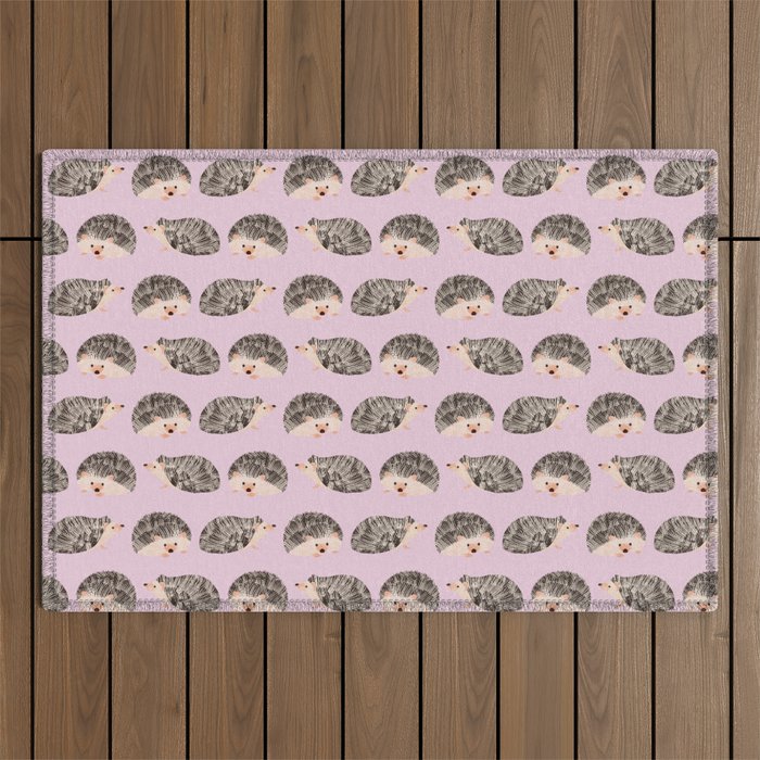 Hedgehog Rose Pink Outdoor Rug Gallery Image 1
