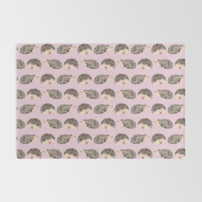 Hedgehog Rose Pink Rug Gallery Image 2
