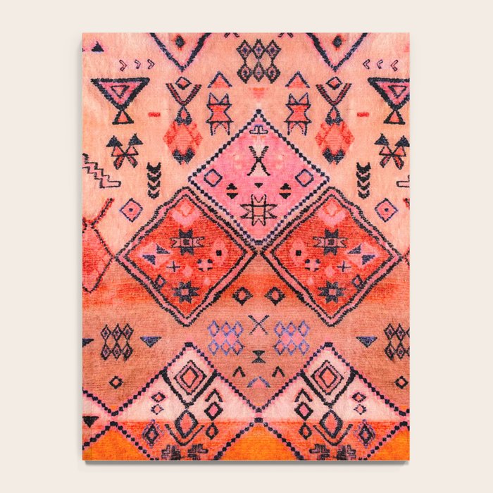 Bohemian Berber Orange Handmade Moroccan Fabric Texture Notebook Gallery Image 4