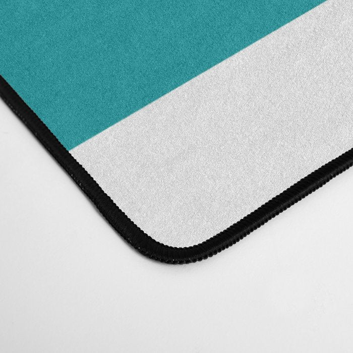 Colorful Stripes, Coral, Teal and Aqua Desk Mat Gallery Image 4