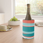 Colorful Stripes, Coral, Teal and Aqua Wine Chiller Gallery Image 4