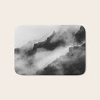 Foggy Mountains Black and White Bath Mat Gallery Image 1