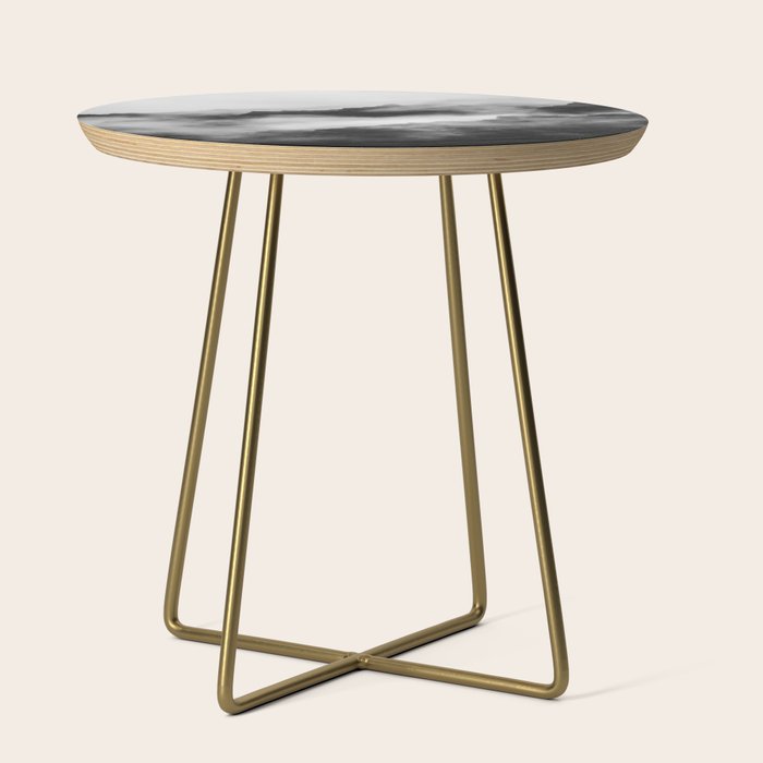 Foggy Mountains Black and White Side Table Gallery Image 1