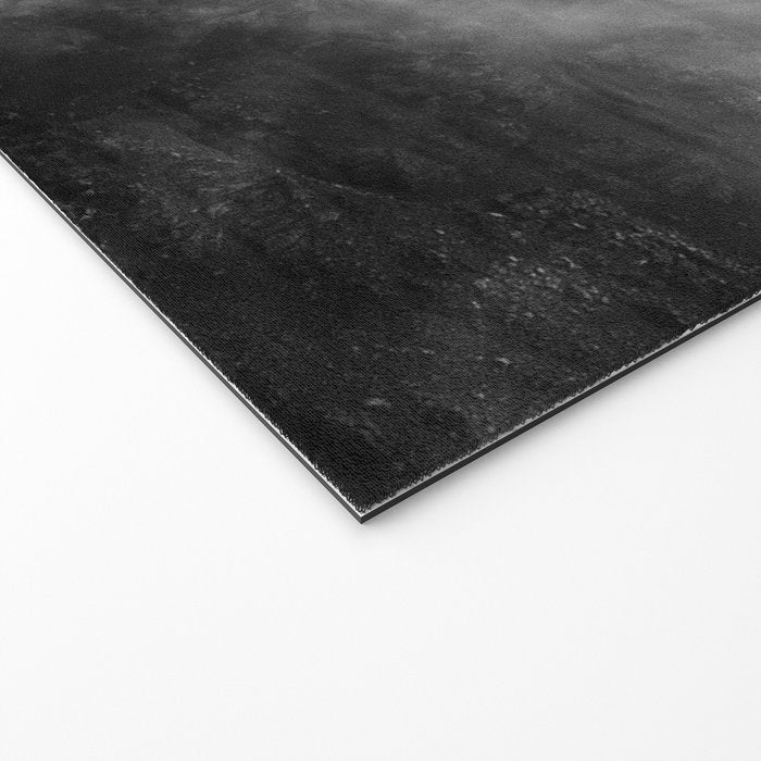 Foggy Mountains Black and White Welcome Mat Gallery Image 2