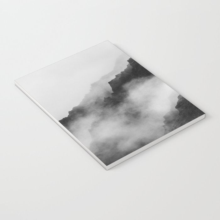 Foggy Mountains Black and White Notebook Gallery Image 3