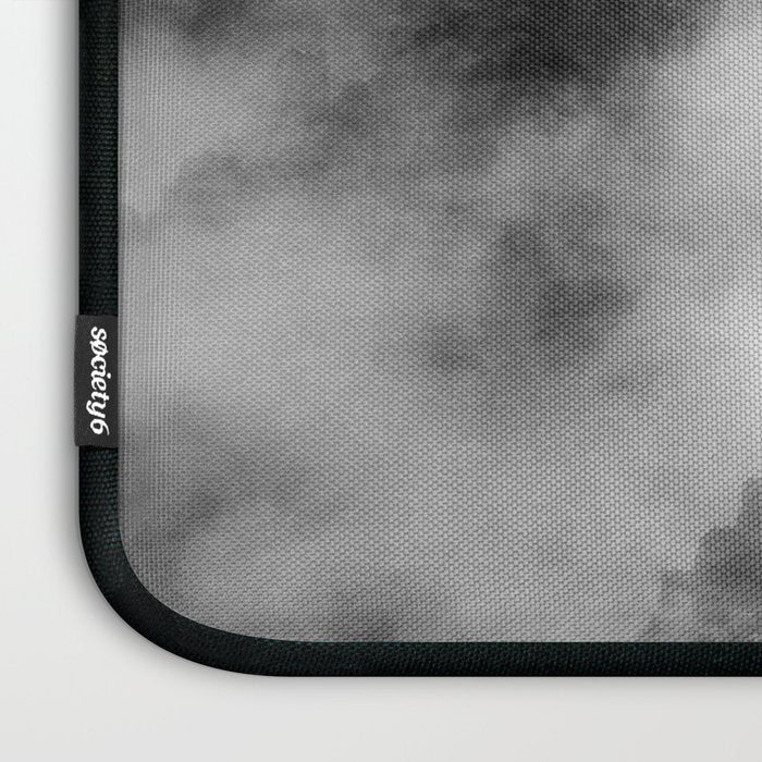 Foggy Mountains Black and White Laptop Sleeve Gallery Image 3