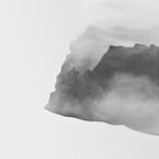 Foggy Mountains Black and White Pillow Sham Gallery Image 4