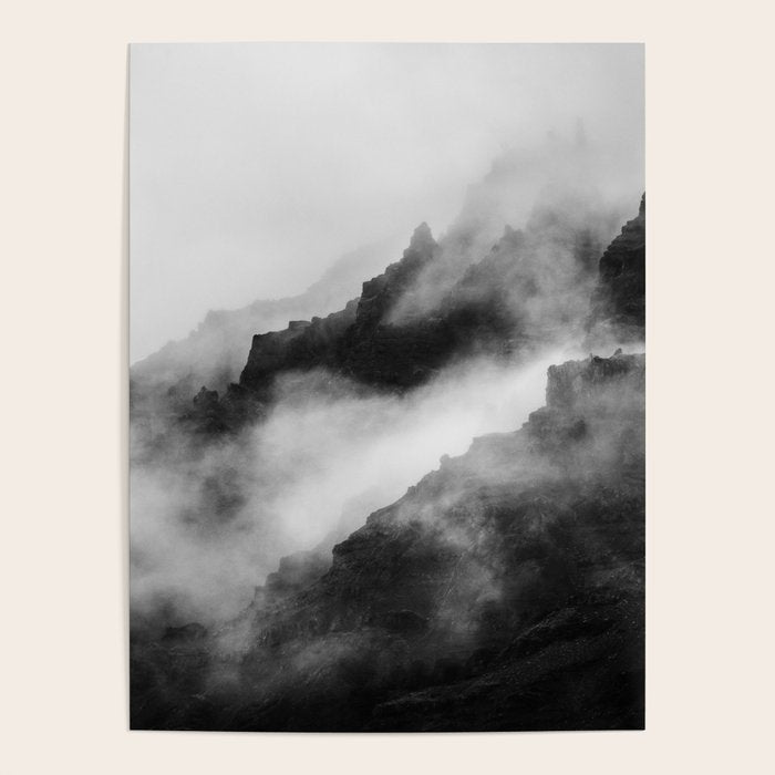 Foggy Mountains Black and White Poster Gallery Image 4