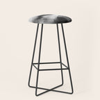 Foggy Mountains Black and White Stool Gallery Image 1