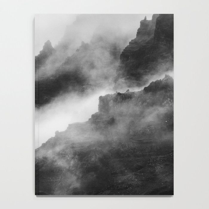 Foggy Mountains Black and White Notebook Gallery Image 4