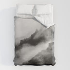 Foggy Mountains Black and White Duvet Cover Gallery Image 6