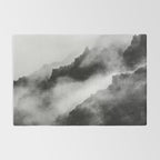 Foggy Mountains Black and White Rug Gallery Image 2