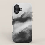 Foggy Mountains Black and White iPhone Case Gallery Image 1