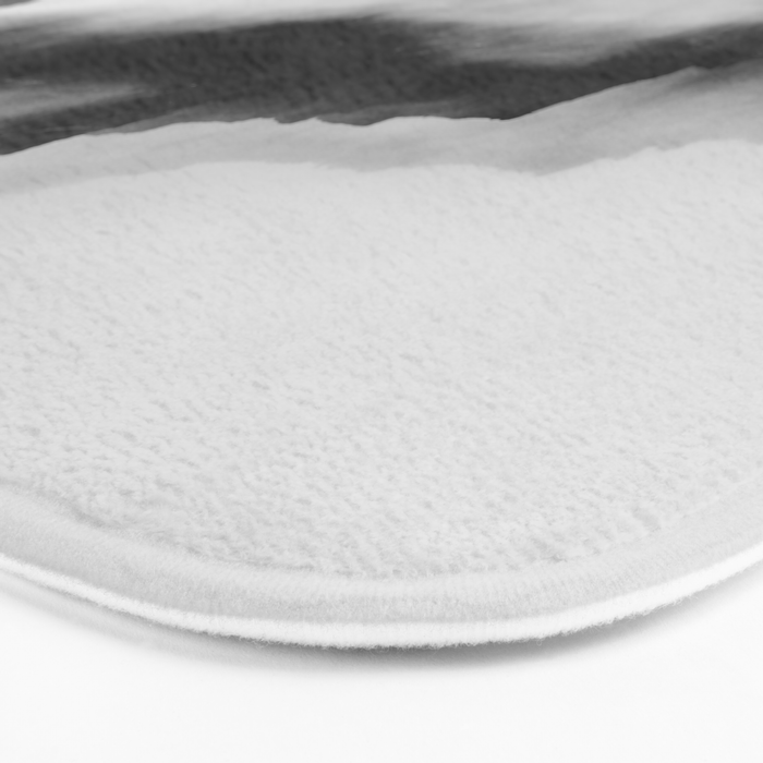 Foggy Mountains Black and White Bath Mat Gallery Image 3