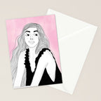 Woman Leaning In Stationery Card Gallery Image 2