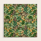 RACCOON AND FRUITS Wood Wall Art Gallery Image 1