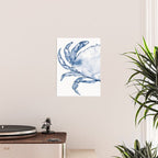 Coastal Crab in Watercolor, Navy Blue (Left Half in Set) Poster Gallery Image 2