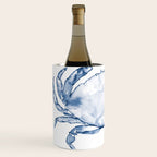 Coastal Crab in Watercolor, Navy Blue (Left Half in Set) Wine Chiller Gallery Image 3