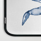 Coastal Crab in Watercolor, Navy Blue (Left Half in Set) Laptop Sleeve Gallery Image 3
