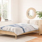 Coastal Crab in Watercolor, Navy Blue (Left Half in Set) Duvet Cover Gallery Image 2