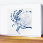 Coastal Crab in Watercolor, Navy Blue (Left Half in Set) Wall Mural Gallery Image 2