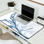 Coastal Crab in Watercolor, Navy Blue (Left Half in Set) Desk Mat Gallery Image 2