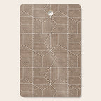 bohemian geometric tiles - brown Cutting Board Gallery Image 1