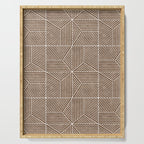 bohemian geometric tiles - brown Serving Tray Gallery Image 1
