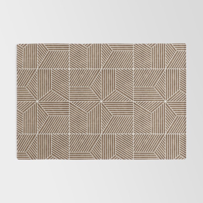 bohemian geometric tiles - brown Rug Gallery Image 2