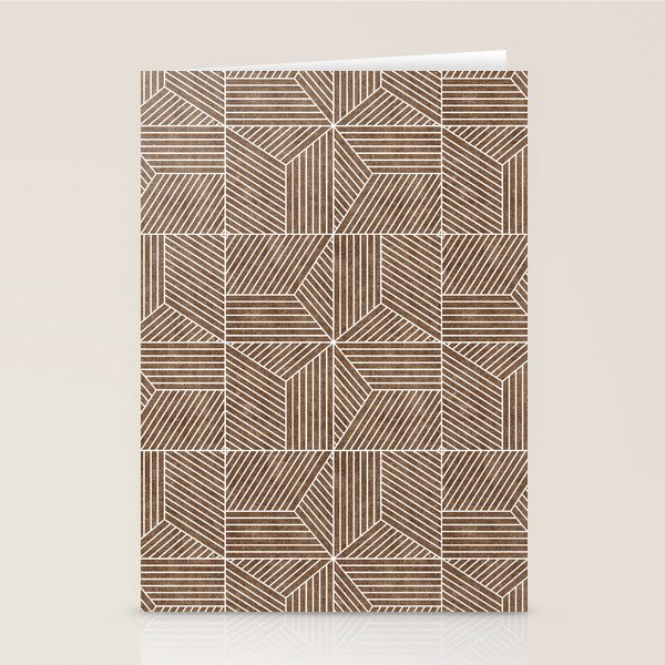 bohemian geometric tiles - brown Stationery Card Gallery Image 2