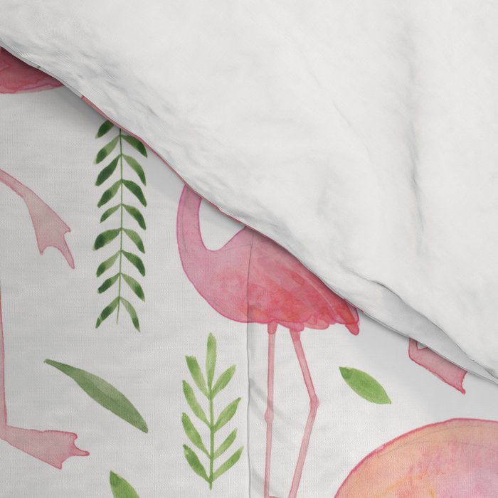 Flamingo Floral Pattern! Comforter Gallery Image 4