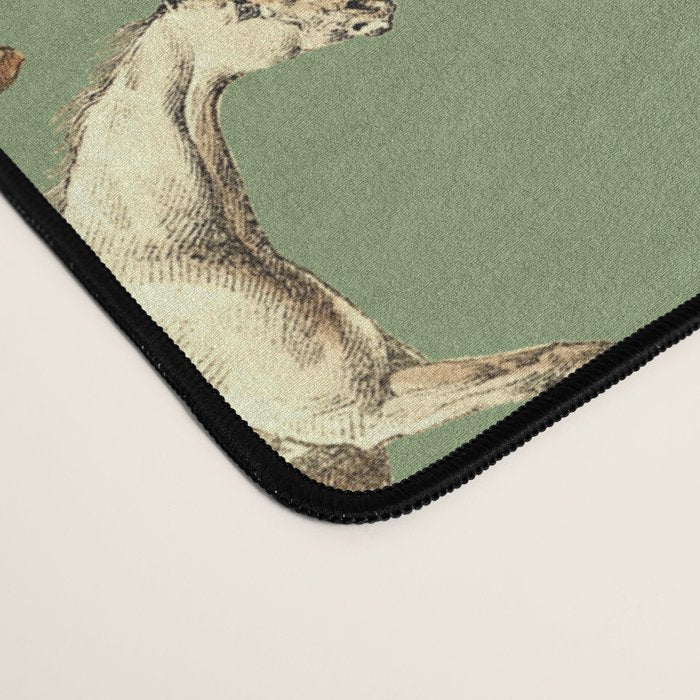 Wild Horses  Sage Green Toile Pattern  Desk Mat Gallery Image 4
