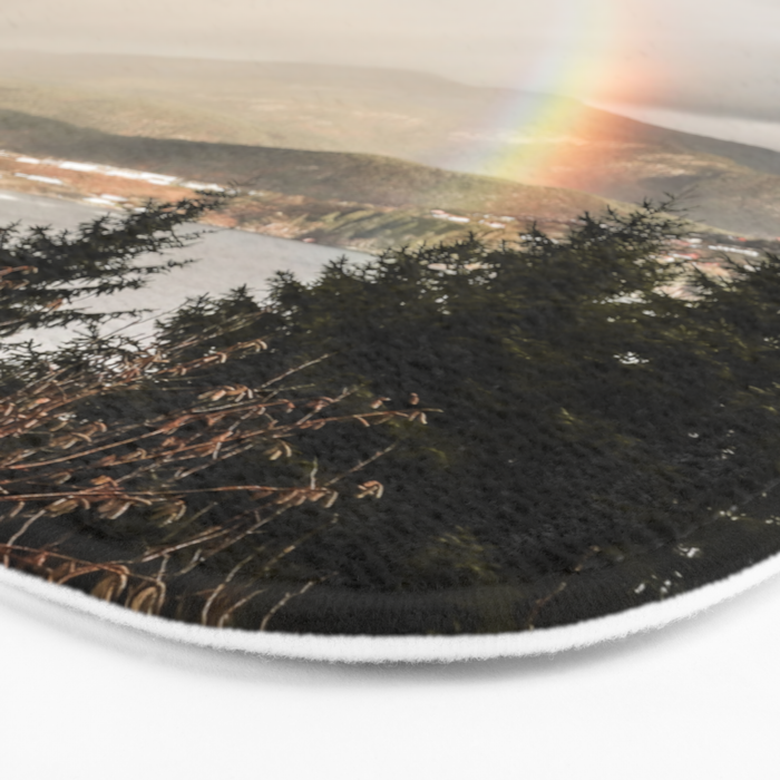 Rainbow In The Mountains | Lake In Norway Photo Art Print  | Nature Landscape Travel Photography Bath Mat Gallery Image 3