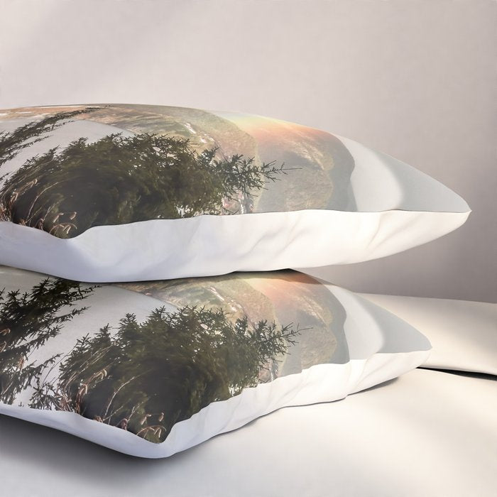 Rainbow In The Mountains | Lake In Norway Photo Art Print  | Nature Landscape Travel Photography Pillow Sham Gallery Image 3