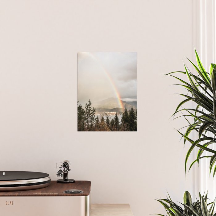 Rainbow In The Mountains | Lake In Norway Photo Art Print  | Nature Landscape Travel Photography Poster Gallery Image 2