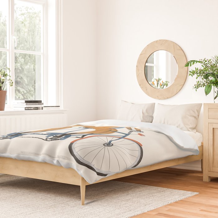 foxes lets tandem Duvet Cover Gallery Image 2