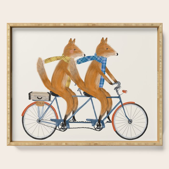 foxes lets tandem Serving Tray Gallery Image 1