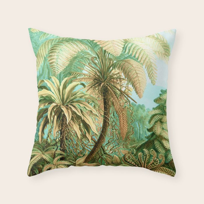 Vintage Tropical | Jungle Botanical Nature Banana Tree | Bohemian Plants Trees Forest Throw Pillow Gallery Image 6