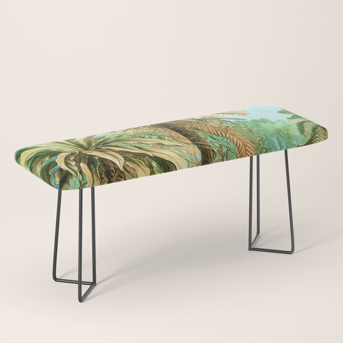 Vintage Tropical | Jungle Botanical Nature Banana Tree | Bohemian Plants Trees Forest Bench Gallery Image 1