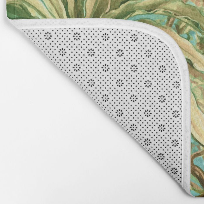 Vintage Tropical | Jungle Botanical Nature Banana Tree | Bohemian Plants Trees Forest Bath Mat Gallery Image 2