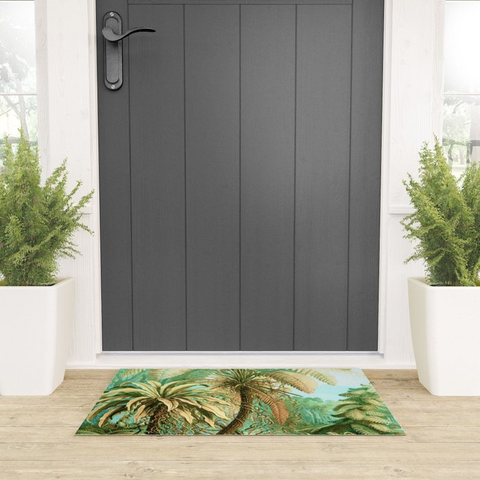 Vintage Tropical | Jungle Botanical Nature Banana Tree | Bohemian Plants Trees Forest Welcome Mat Gallery Image 3