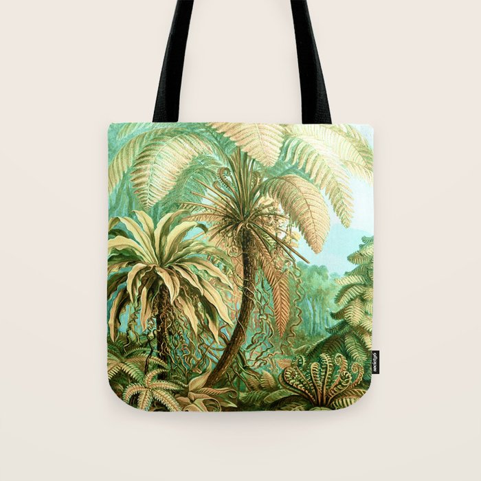 Vintage Tropical | Jungle Botanical Nature Banana Tree | Bohemian Plants Trees Forest Tote Bag Gallery Image 1