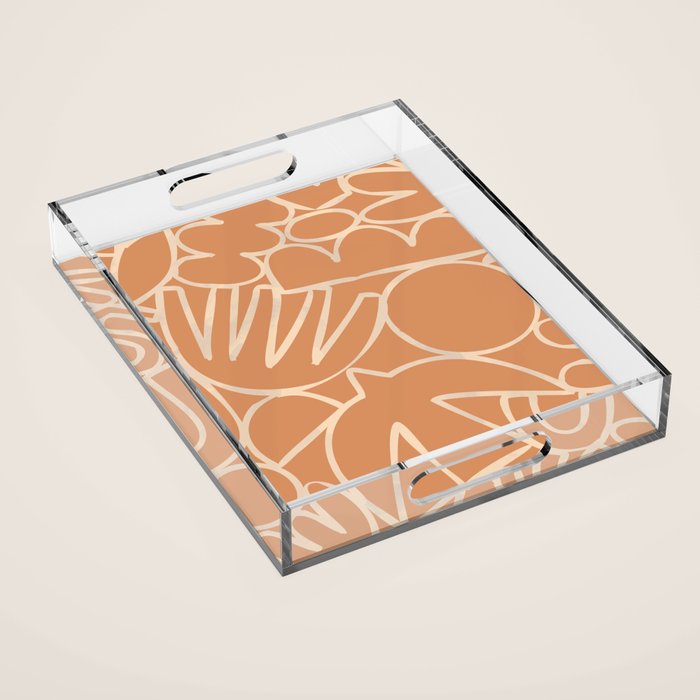 Abstract organic nature art shape paint pattern Acrylic Tray Gallery Image 1