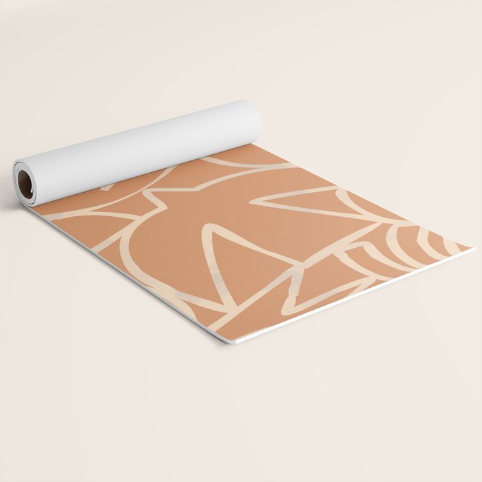 Abstract organic nature art shape paint pattern Yoga Mat Gallery Image 2
