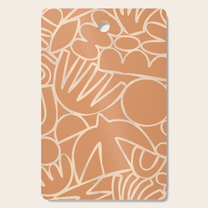 Abstract organic nature art shape paint pattern Cutting Board Gallery Image 1