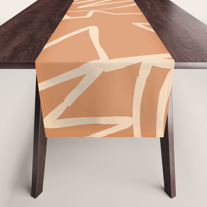 Abstract organic nature art shape paint pattern Table Runner Gallery Image 1