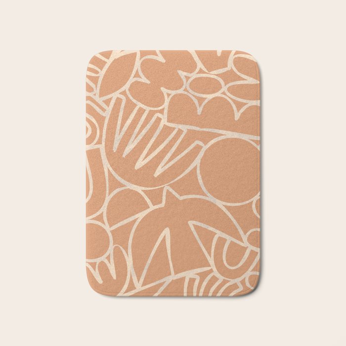 Abstract organic nature art shape paint pattern Bath Mat Gallery Image 1