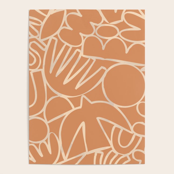 Abstract organic nature art shape paint pattern Poster Gallery Image 4
